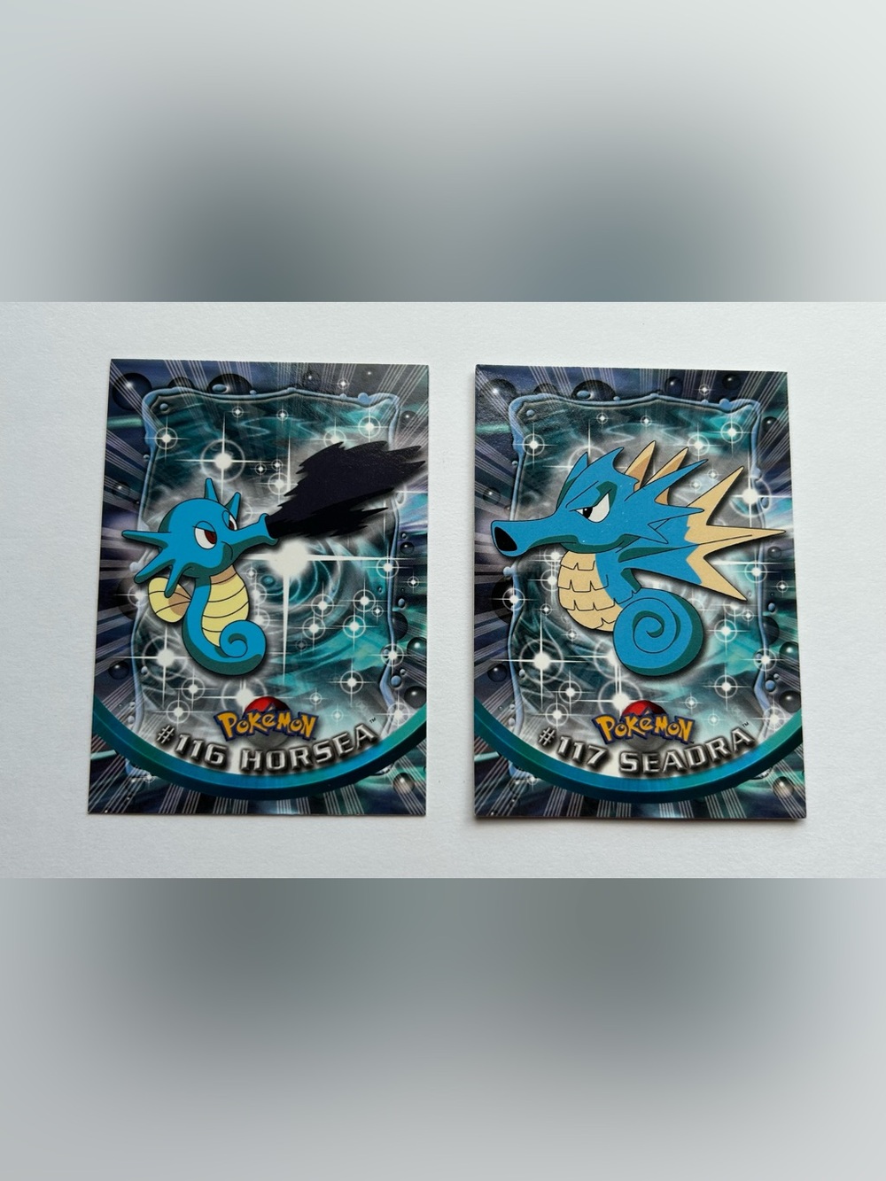 Vintage Pokémon Topps Trading Cards - Horsea and Seadra